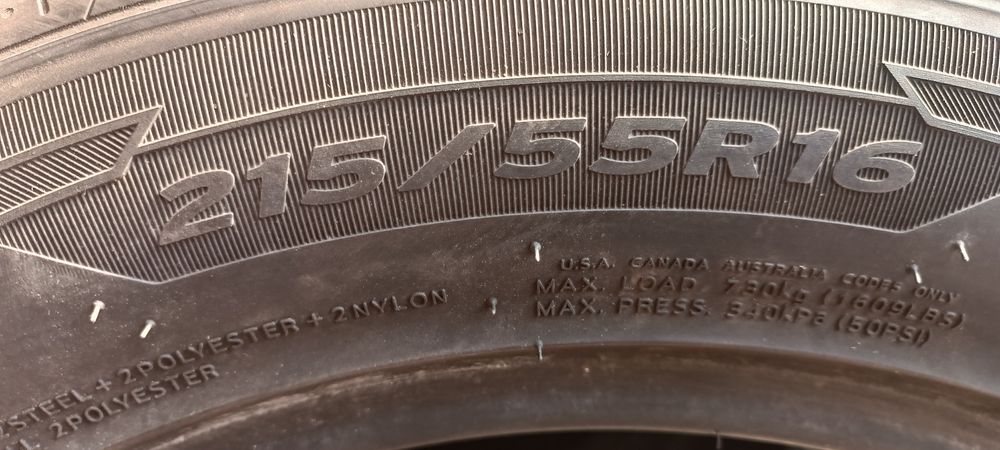 215/55/16 шины б/у из Германии