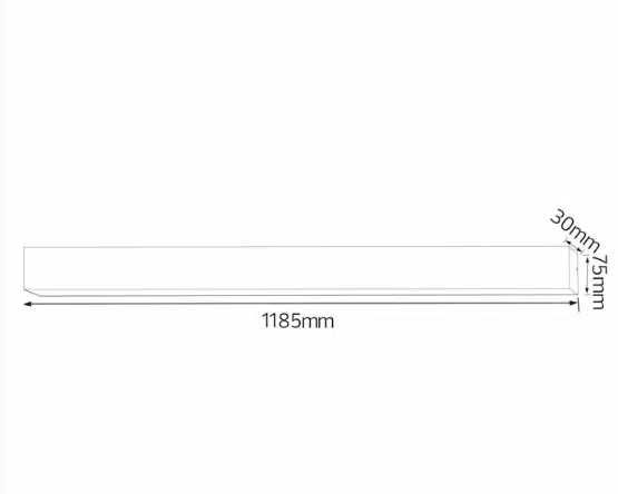 Висящо LED Осветително Тяло за Таван - 40W 118.5см бял или черен