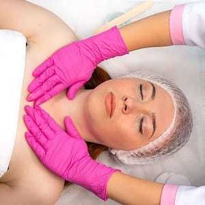 Розови нитрилни ръкавици нитрил Mercator