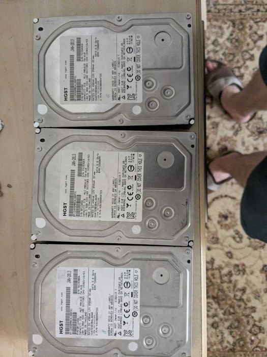 три hdd 3tb, и два по 12тб