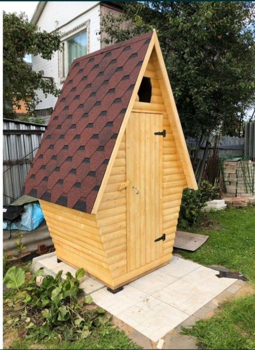 Уличный Деревянные туалет для дачи