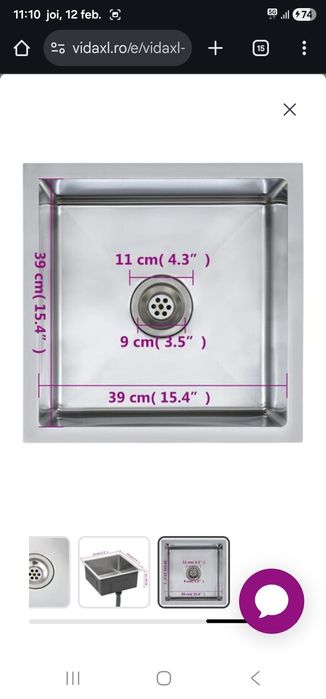 Vând chiuvetă nouă