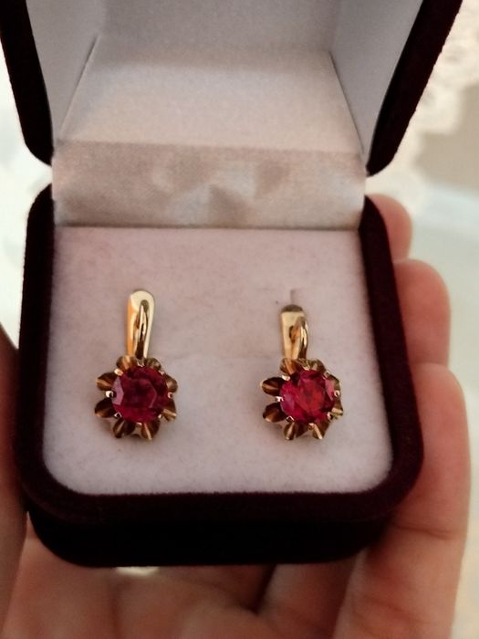 Советские серьги 583 пробы