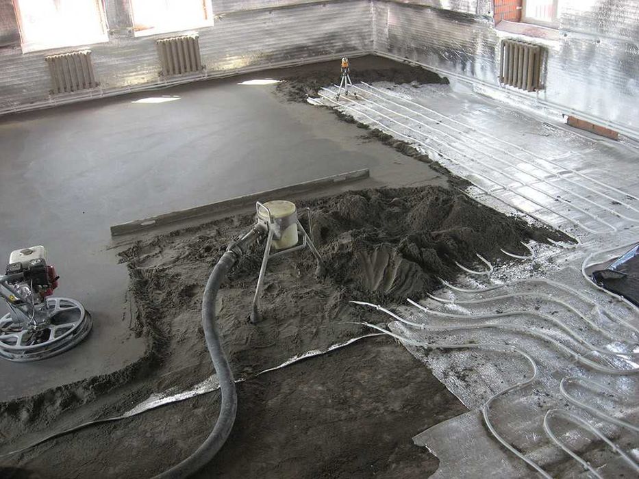 Полусухая стяжка пола