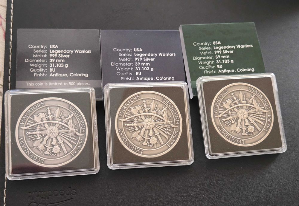 Цветни лимитирани сребърни монети