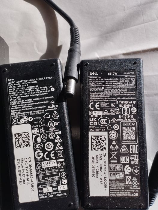 Încărcătoare Dell original,, 19.5v - 3,34 A și 6,7a-130w, USB-C led î