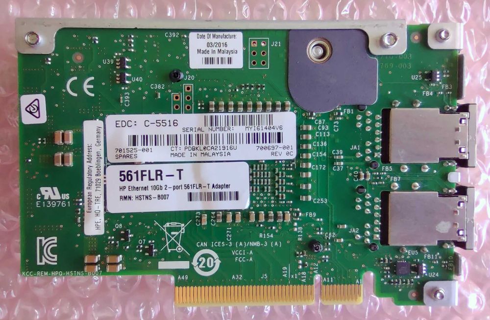 10Gb HPE 561FLR-T Intel x540 10GBaseT Мрежов Адаптер FlexibleLOM