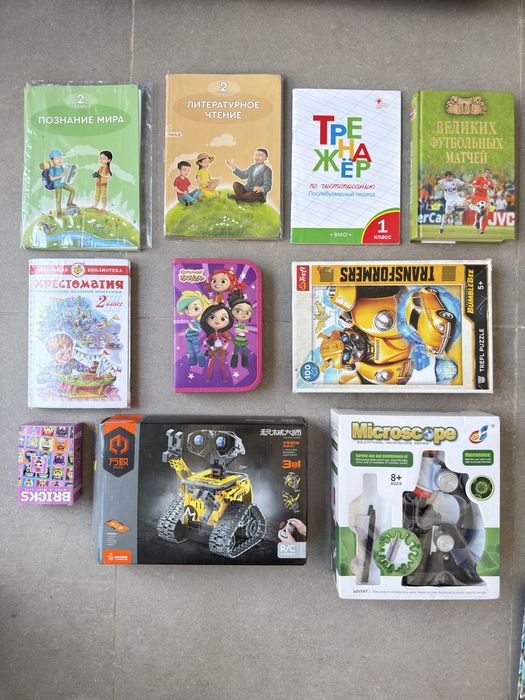 конструктор Wall-e R/C, телескоп, микроскоп, книги