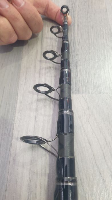 Лукс въдица -телескоп,карбон 3.50м 100гр+макара Silstar 8000 шаран