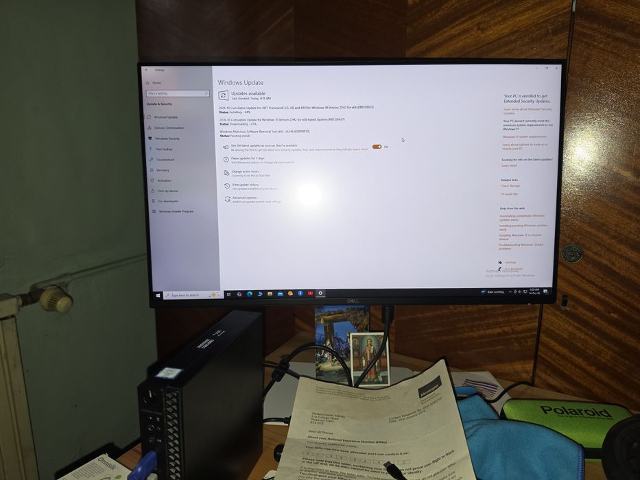 Pachet ofice Monitor Dell 24 Full hd , ips cu difuzoare + Microtower Dell i7 + tastatură gaming luminată + mouse optic