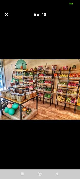 Стелажи за магазин,плод и зеленчук,обзавеждане, оборудване, магазин, п