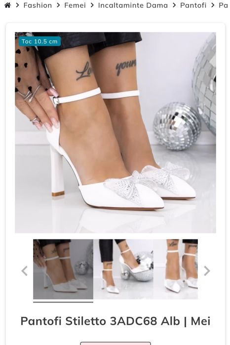 Pantofi Stiletto Albi, marimea 38