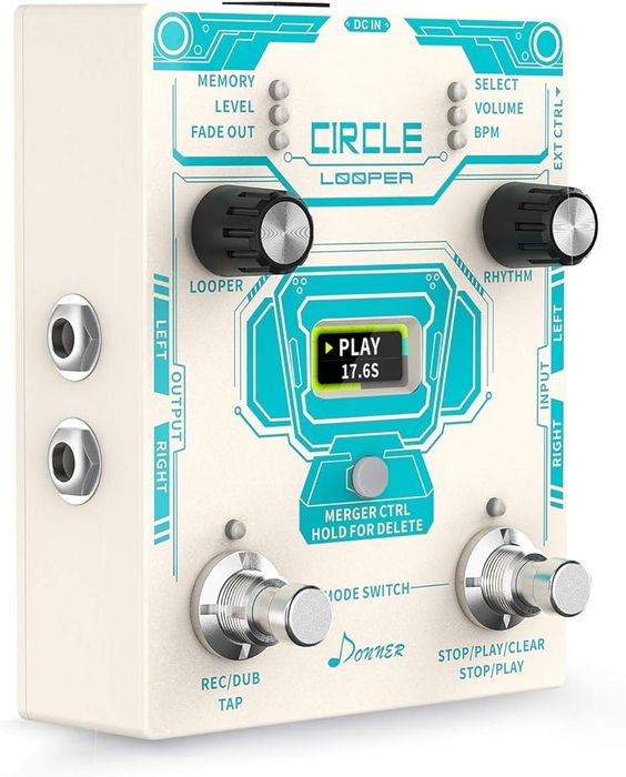 Pedală Donner Circle Loop, pedală stereo looper pentru chitară