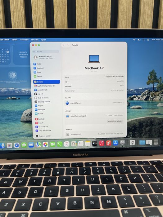 Macbook Air M1 2020 13 inch 256Gb SSD 8Gb ram Garantie/Factura #62840