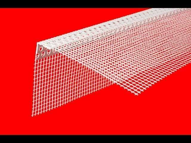 Уголок для фасада стекло сетка