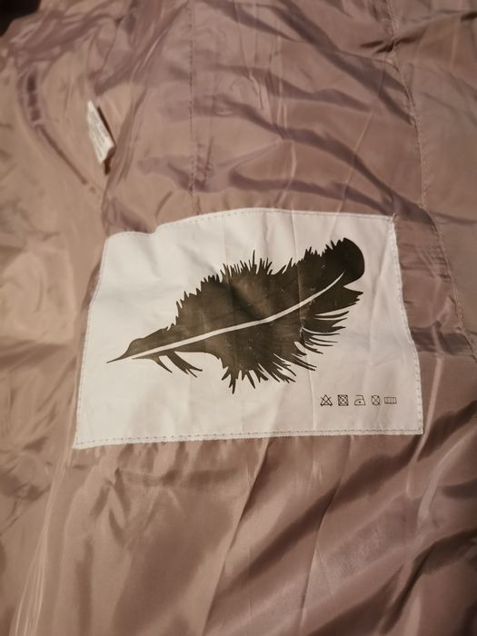 Ново дамско зимно яке с гъши пух, размер S, бежово, дълго