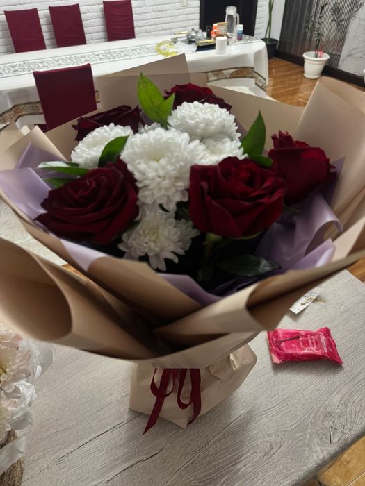 Цветы хризантемы.