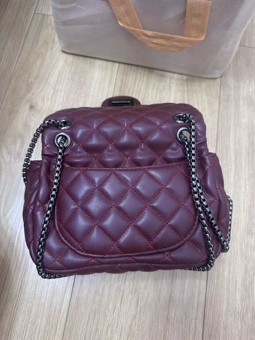 Сумка через плечо бордовая