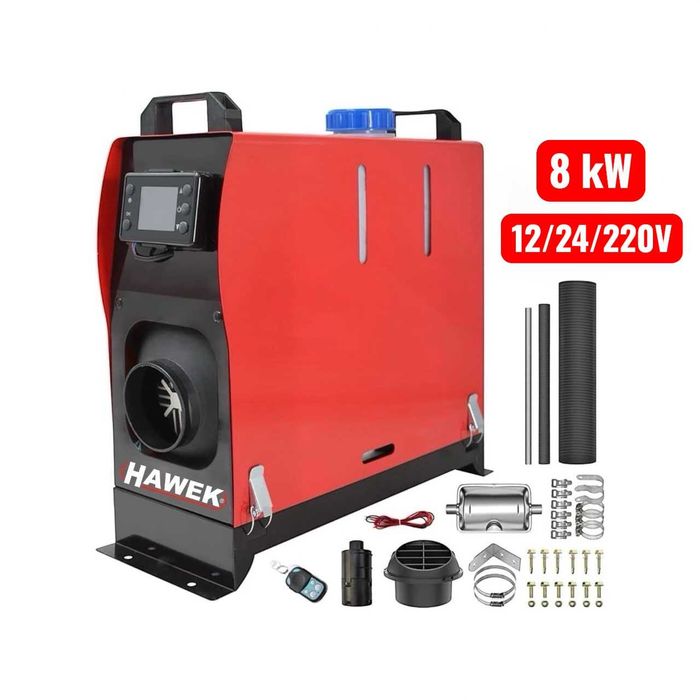 Суха Дизелова Печка HAWEK  8kW за кемпери бусове гаражи 12V 24V 220V