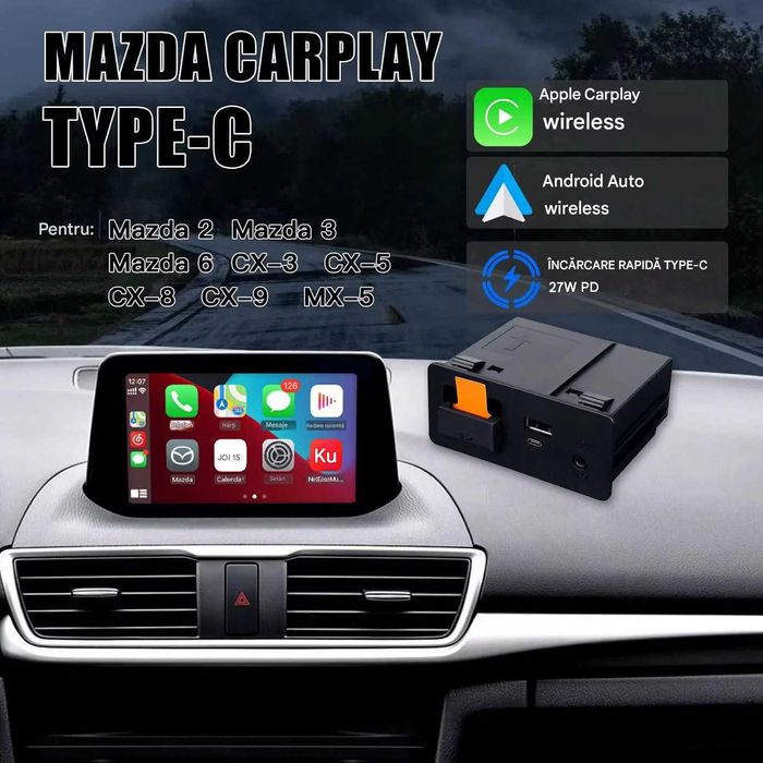 Wireless Apple Carplay,Android auto oem Mazda 2, 3, 6, cx3 , cx5, cx8, cx9 mx5