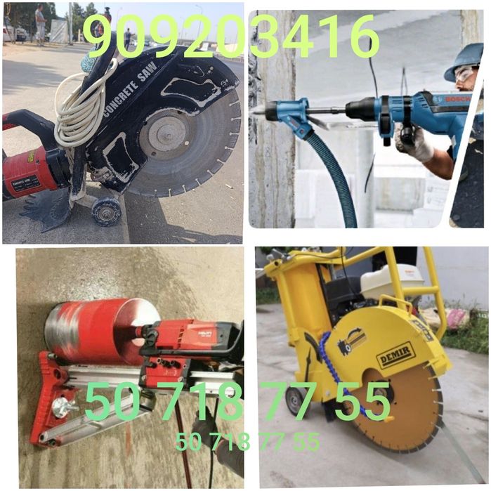 Almazniy bur xizmatlari услуги Алмазное бурение девор тешиш перфоратор