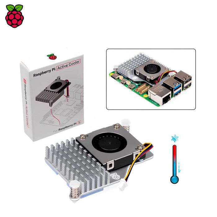 Радиатор с активным кулером - для Raspberry Pi 5