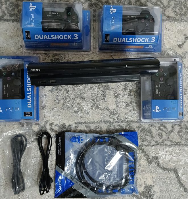 Ps3 super slim 500gb 4 ta yangi joystick 40 ta terma oʻyin