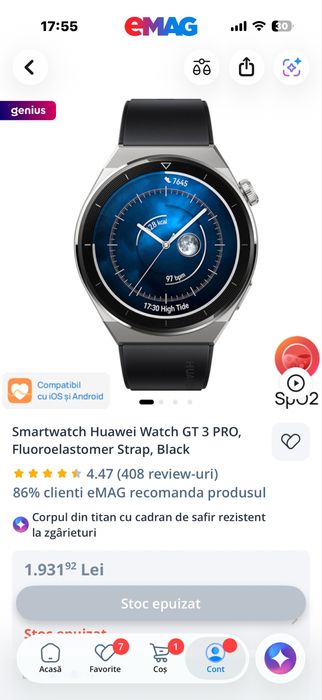 Smartwatch Huawei Watch GT3 Pro
