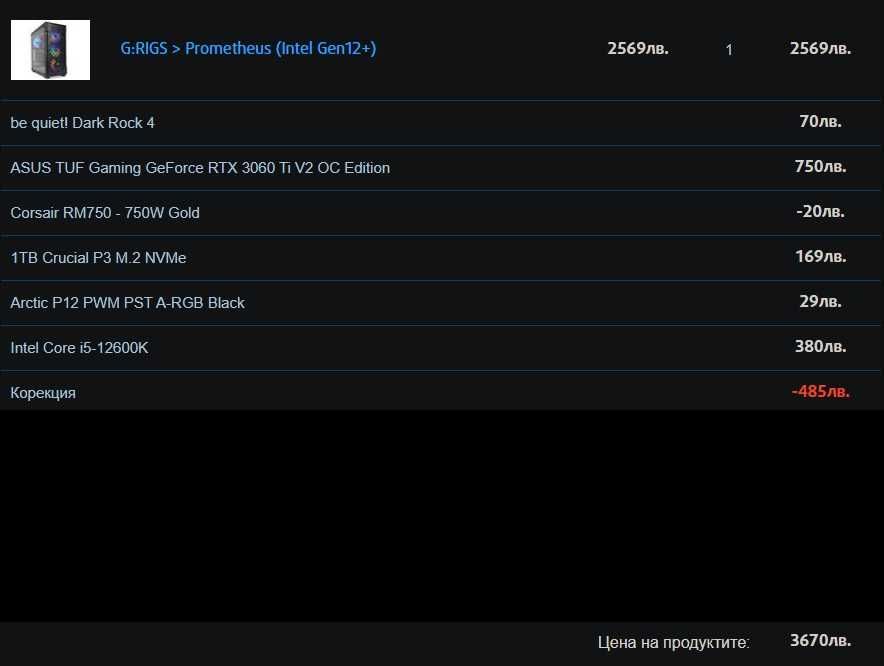 G:RIGS > Prometheus (Intel Gen12+)