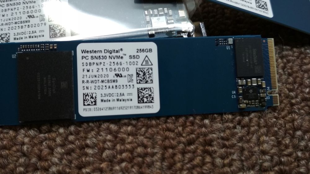 WD Blue SN530 256gb
