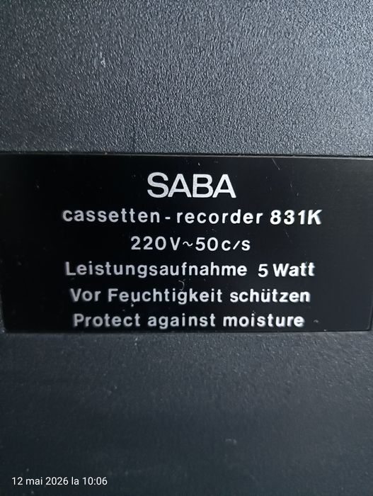 Deck Saba CR 831K vintage