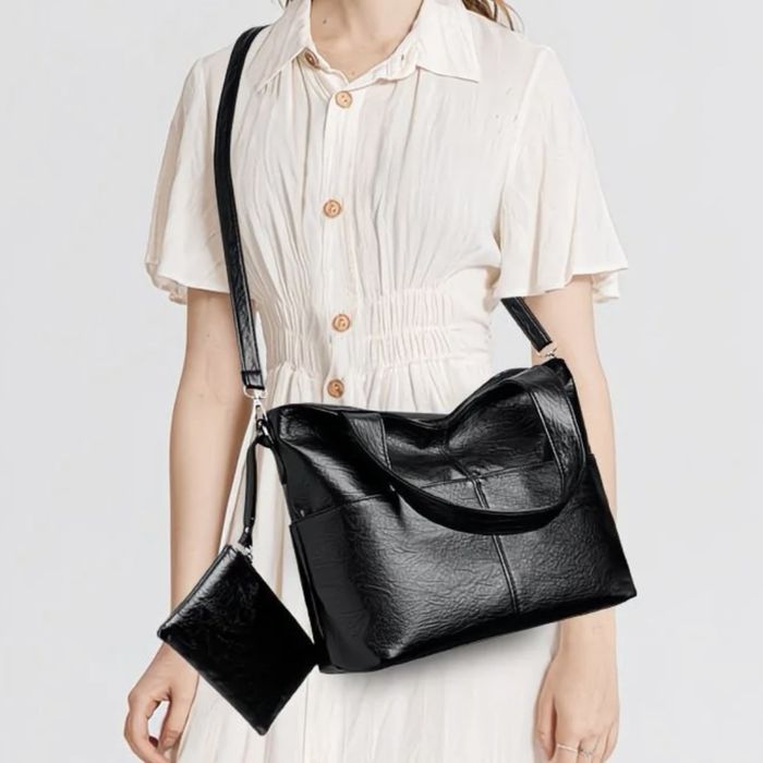 Сумка шопер кожаная