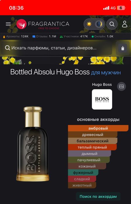парфюм hugo boss absolu