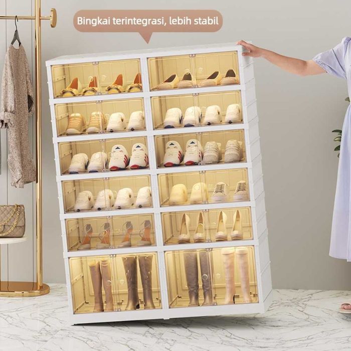 Cкладной шкаф для обуви 6+6 ярусов (87×34,5×117 см) p25