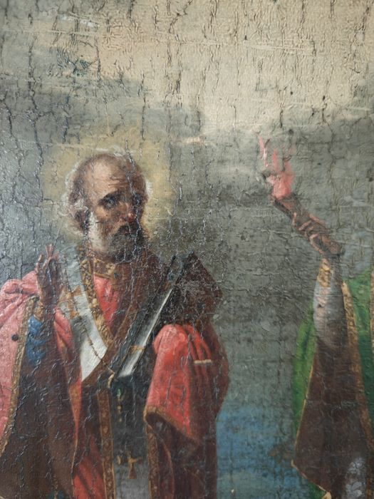 Icoana foarte veche pe lemn(posibil Tattarascu)