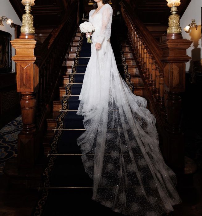 Rochie de mireasa cusuta manual Eva Lendel, model Savanna, marimea 36