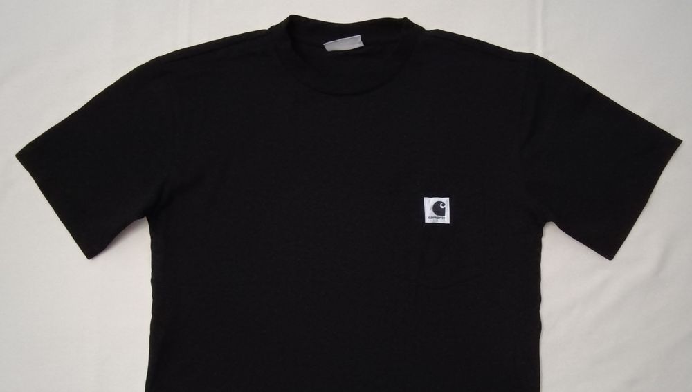 Carhartt WIP Pocket Shirt оригинална тениска S памучна черна фланелка
