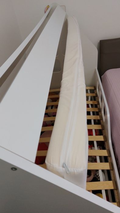 Pat Montessori lemn 90×160 + saltea + sertar – Roata de Jos (Giurgiu)