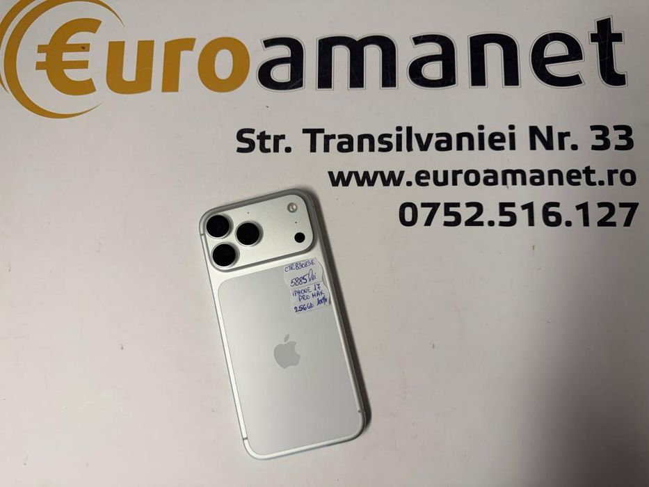 Iphone 17 Pro Max, 256GB, Bat.100%, Silver -T-