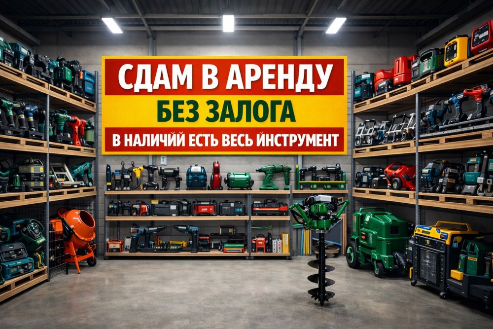 Аренда строительного инструмента без залога