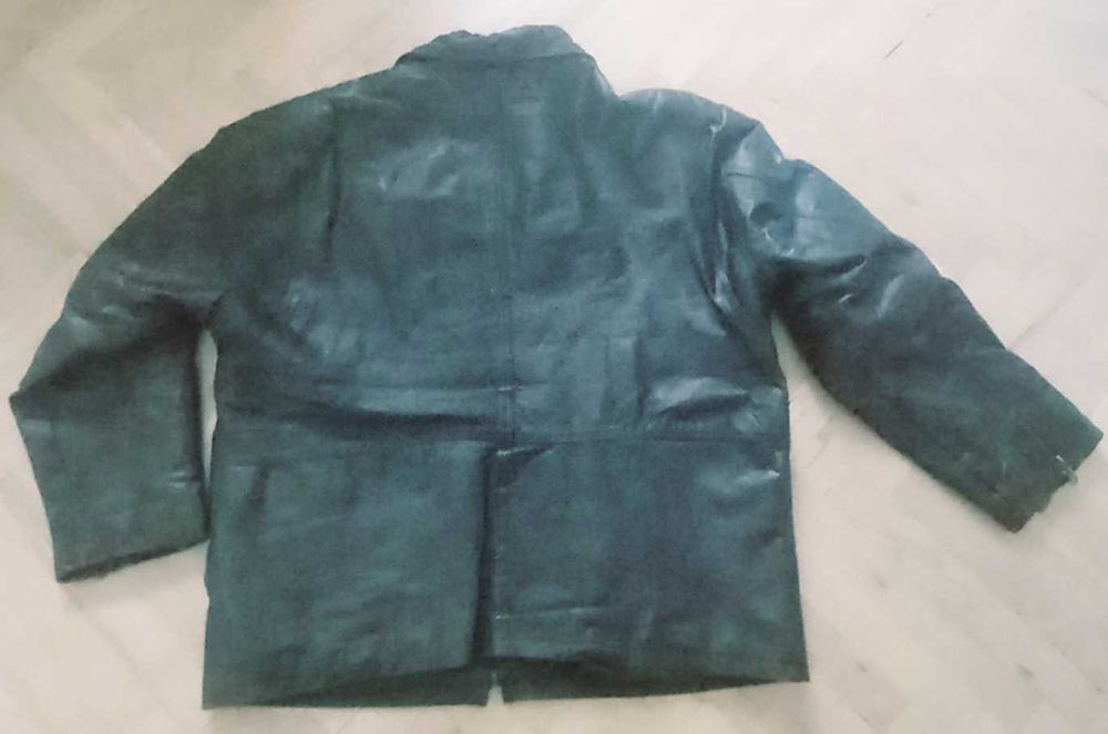 Кожена шуба-яке естествена