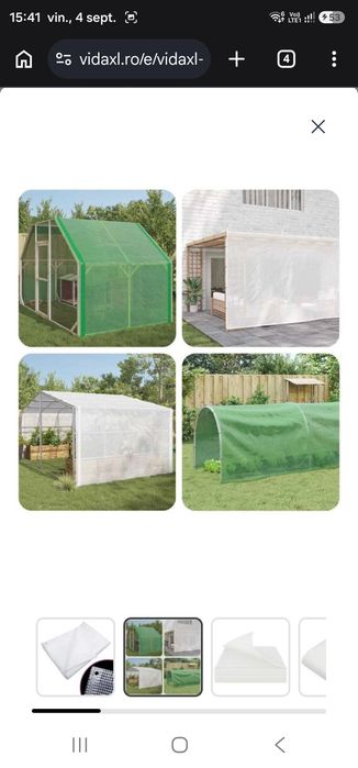 Prelată Leno 140 g/m², alb, 3x5 m