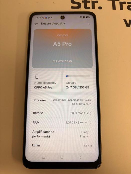 OPPO A5 Pro, Dual SIM, 8GB RAM, 256GB, 4G, Black Brown -T-