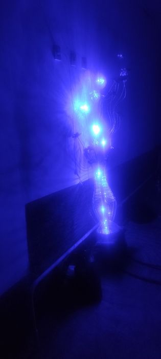 Металлический цветок свето деотный