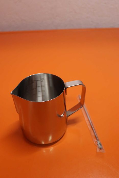 Кана за разпенване на мляко 12oz - 350ml, чаши за разпенване на мляко и кафе, капучино, лате, арт, кани за пара, кана за мляко