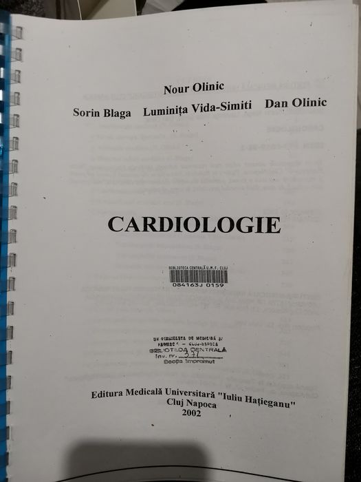 Carte cardiologie, medicina