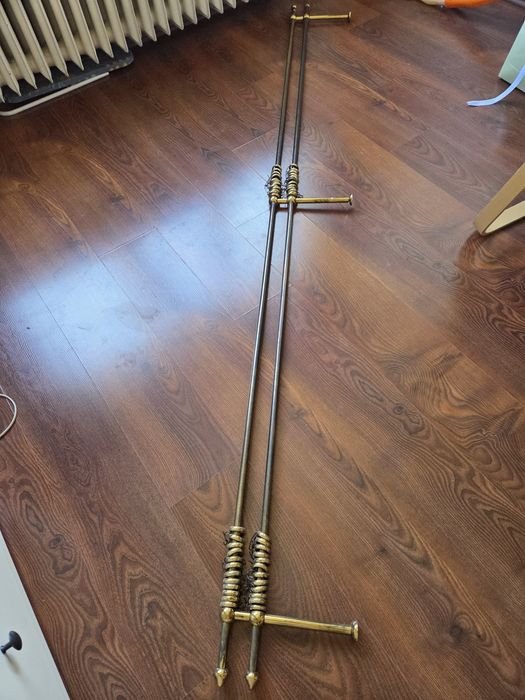 Двоен месингов корниз за пердета