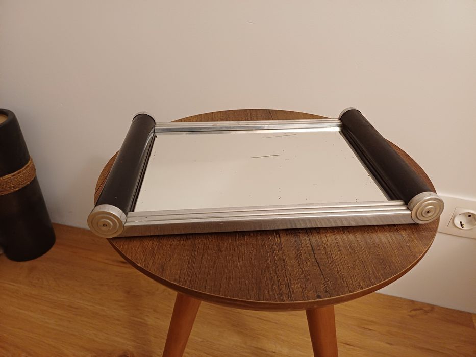 Accesoriu decorațiune vintage colectie sticla lemn Franța 1930