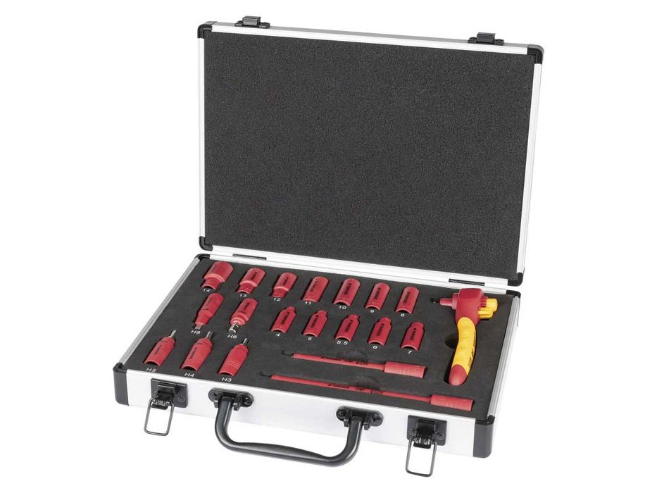 Parkside комплект вложки и тресчотка с изолация до 1000V,VDE