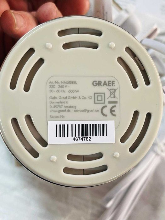 Mixer de mână GRAEF HM508, 7 trepte de viteza, turbo, silentios